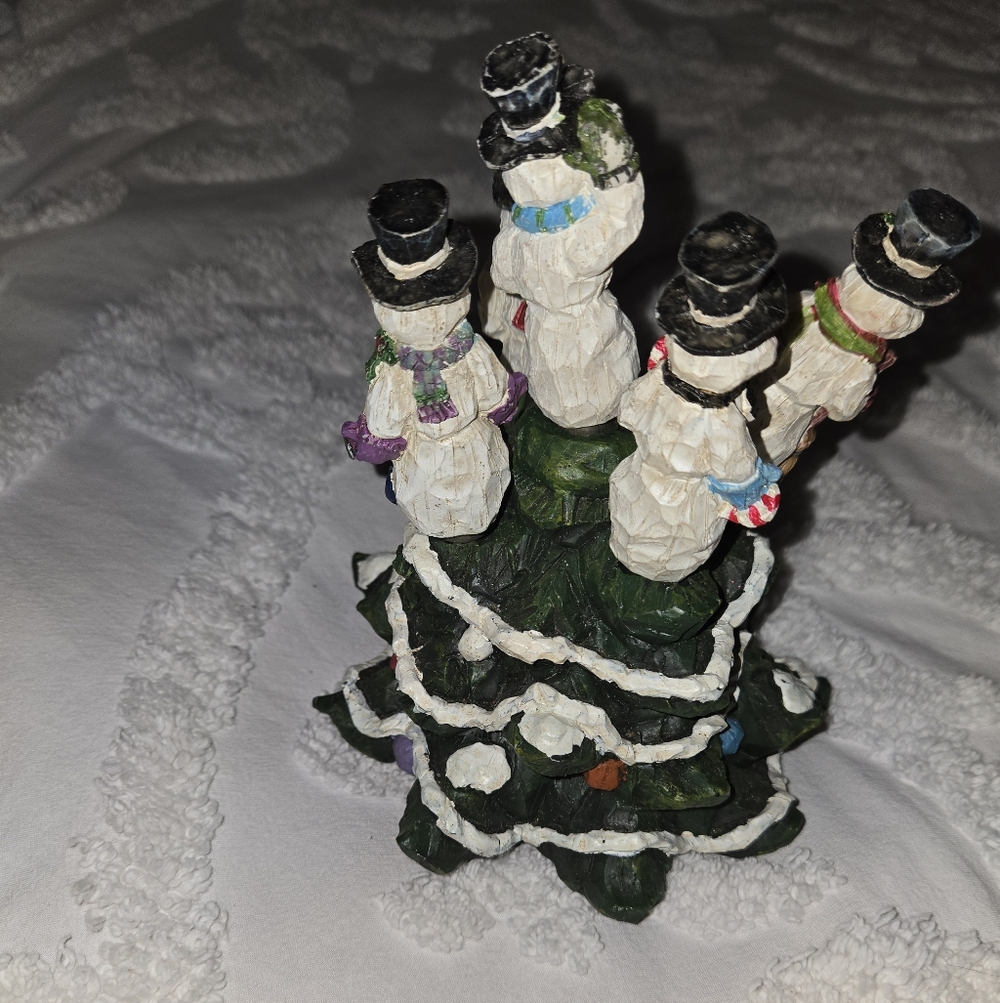 Snowman Cheese Spreaders Set with Christmas Tree Holder Christmas Holiday Winter - Picture 7 of 8